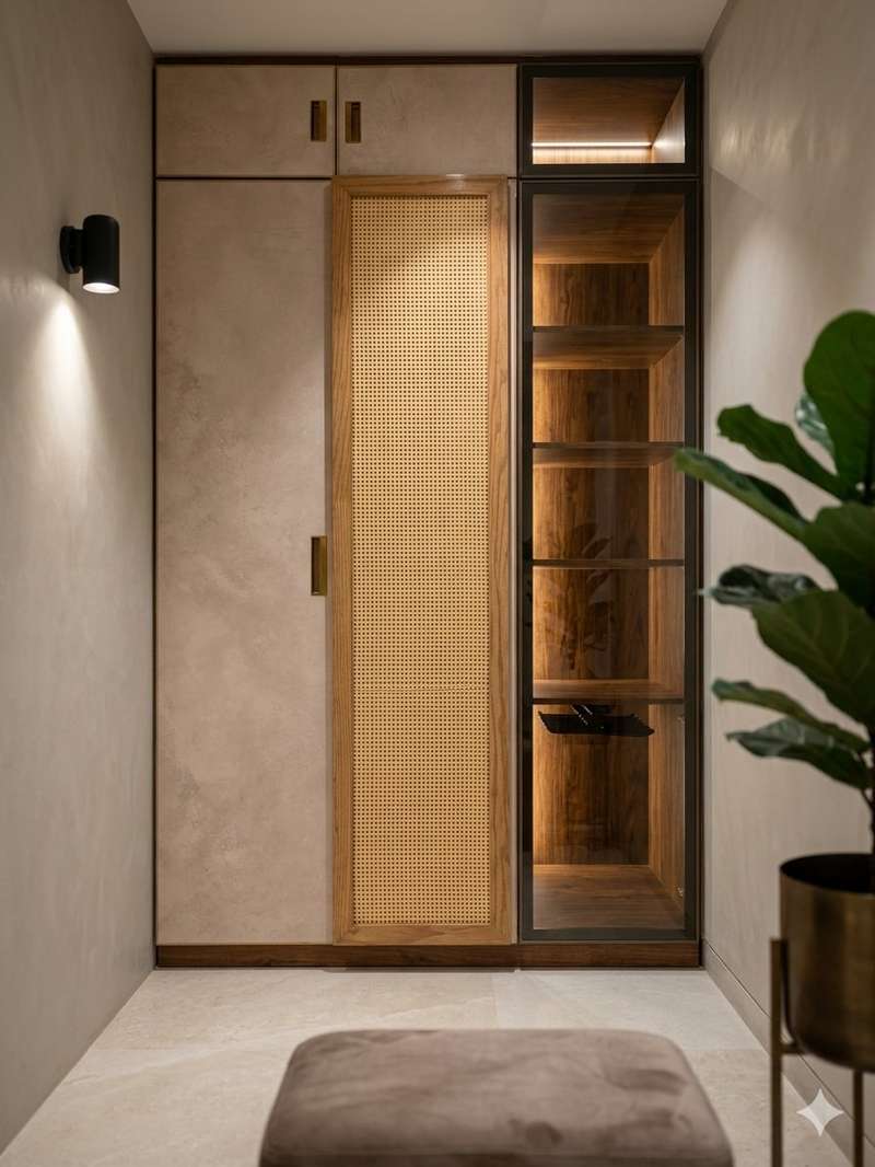 Opaque Rattan & Glass